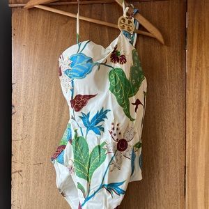 Tory Burch New without tag swimsuit white and floral